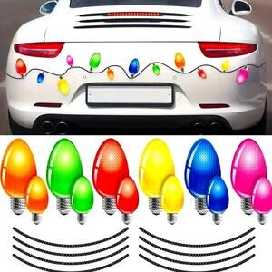 Reflective Holiday Lights Car Magnets, 20 pc set